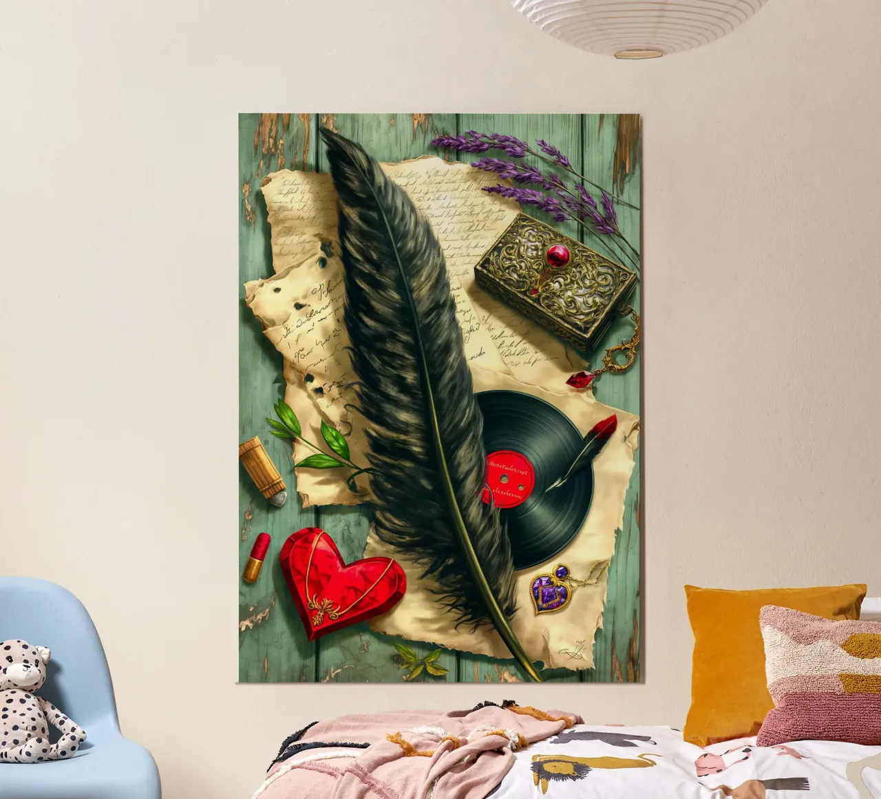 Romanticismo vintage e nostalgico poster da Fleur de Lys