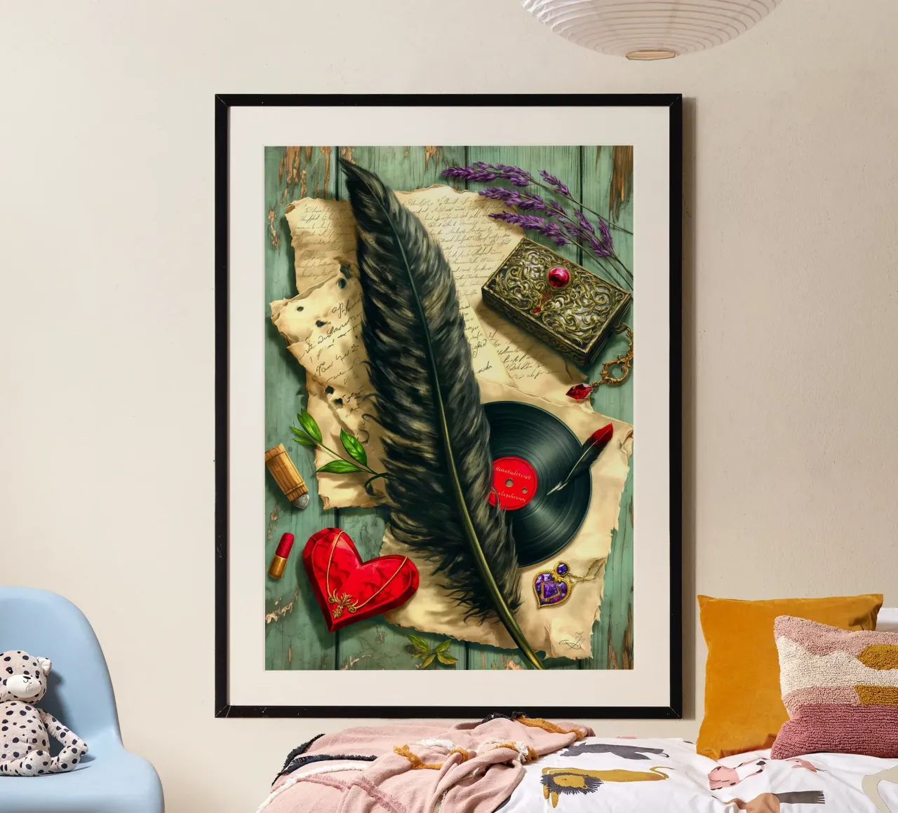 Romanticismo vintage e nostalgico poster da Fleur de Lys