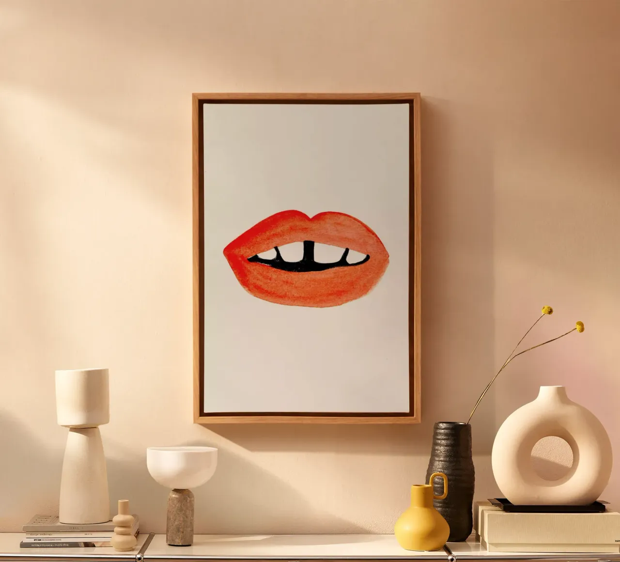 Quirky Smile tela con Cornice a cassetta da Ekaterina Koroleva