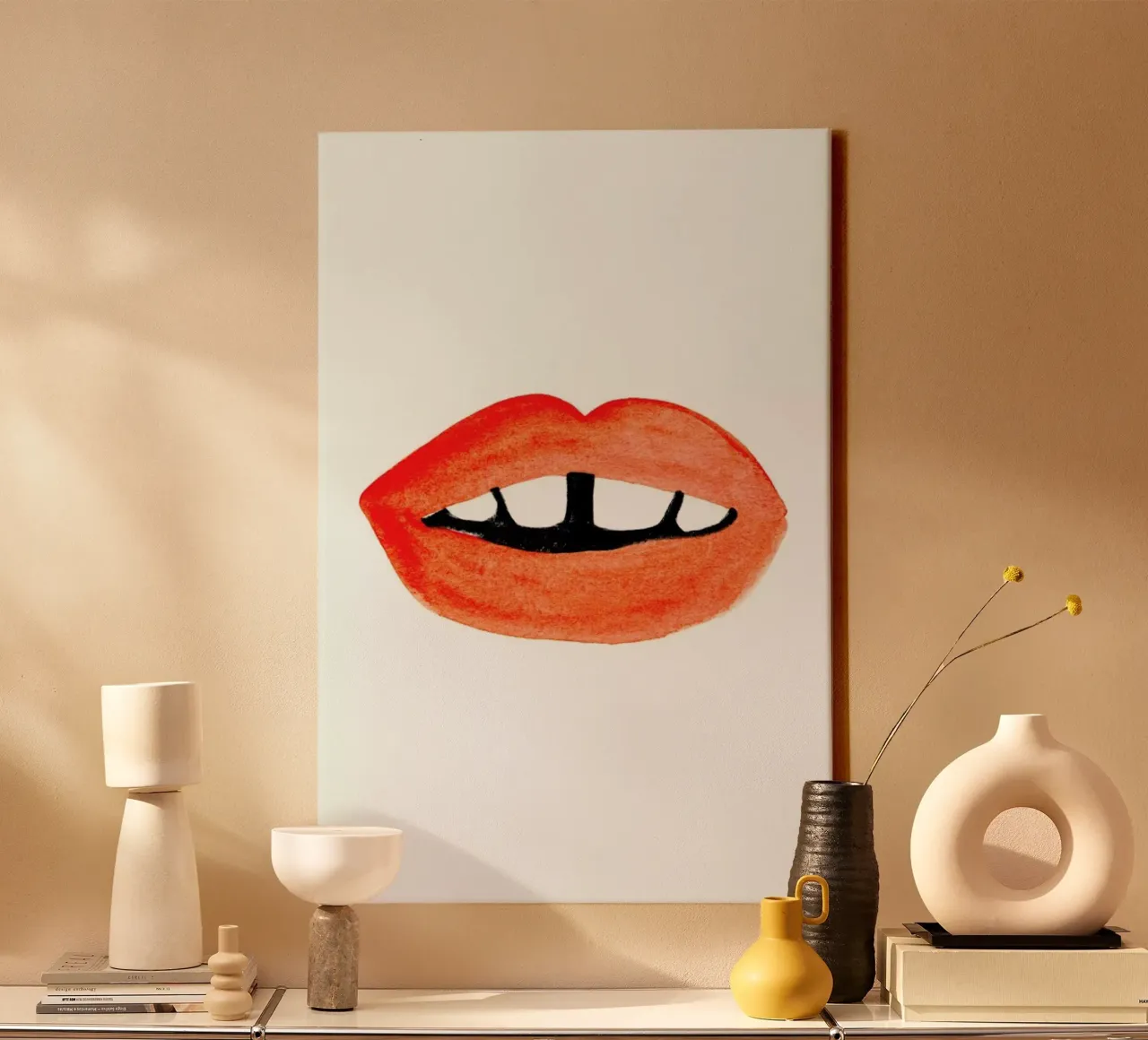 Quirky Smile tela con Cornice a cassetta da Ekaterina Koroleva