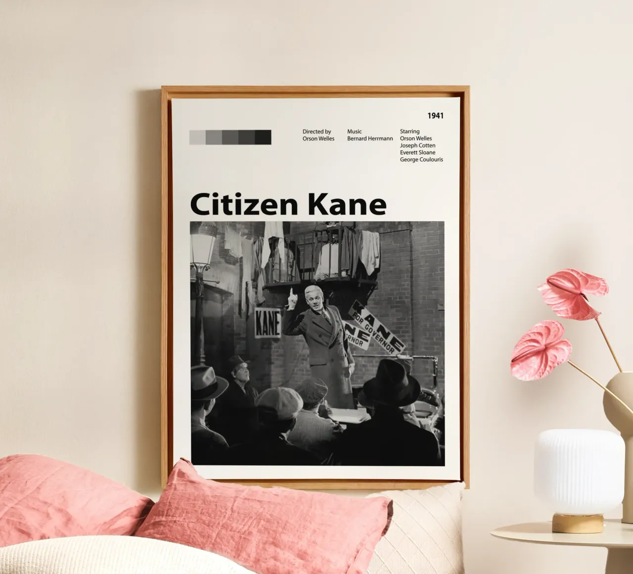 Citizen Kane canvas met Baklijst van 🎞 The Movie Wall