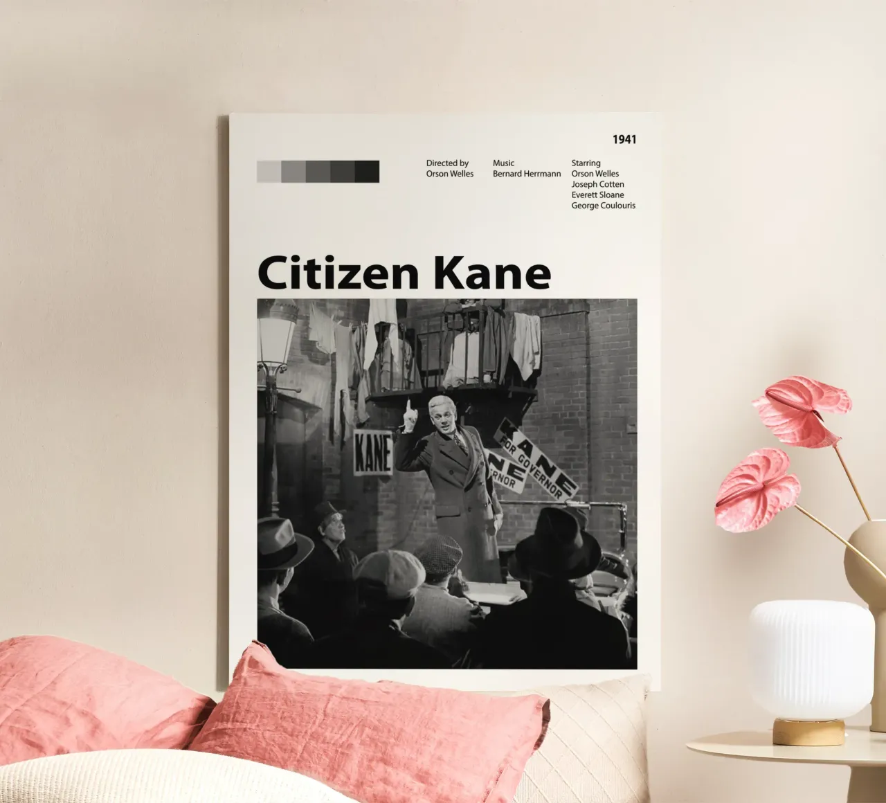 Citizen Kane canvas met Baklijst van 🎞 The Movie Wall