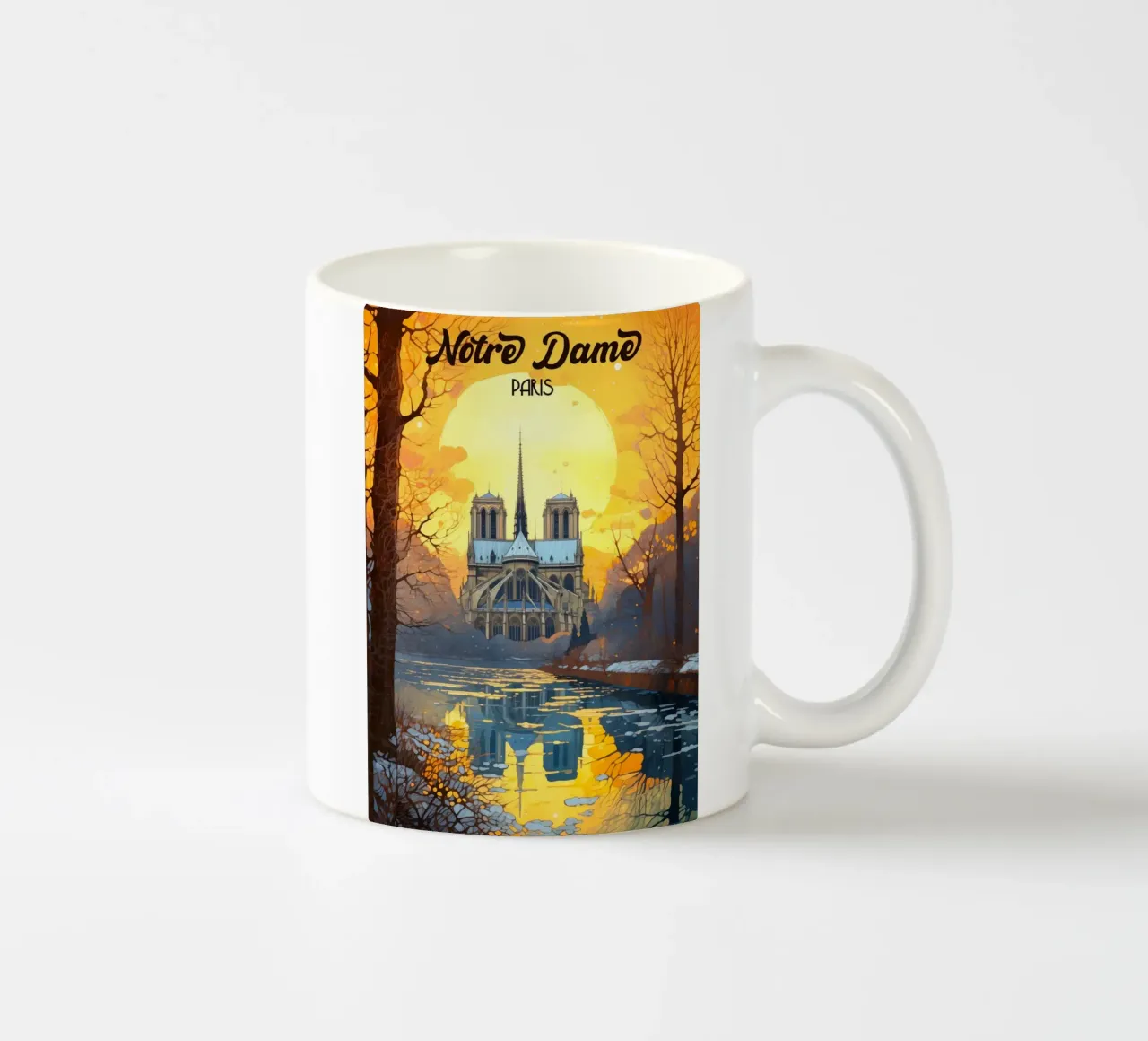 Notre Dame de Paris tazza in ceramica da Fleur de Lys
