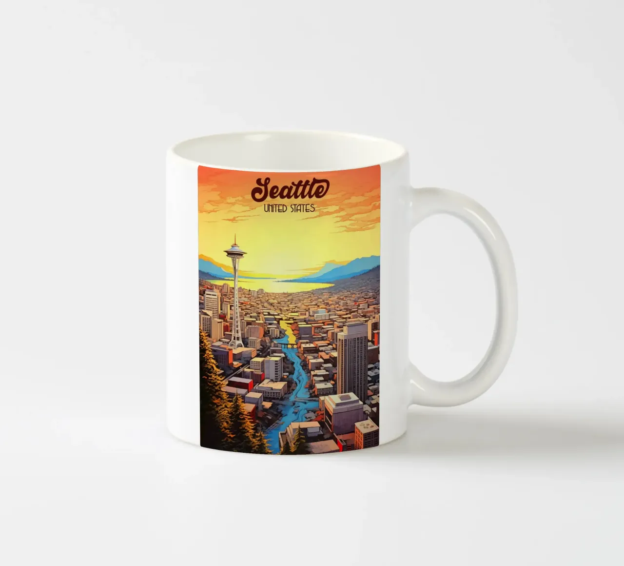 Seattle USA tazza in ceramica da Fleur de Lys