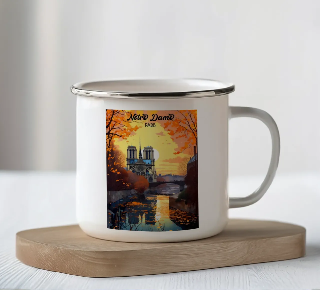 Notre Dame de Paris tazza in smalto da Fleur de Lys