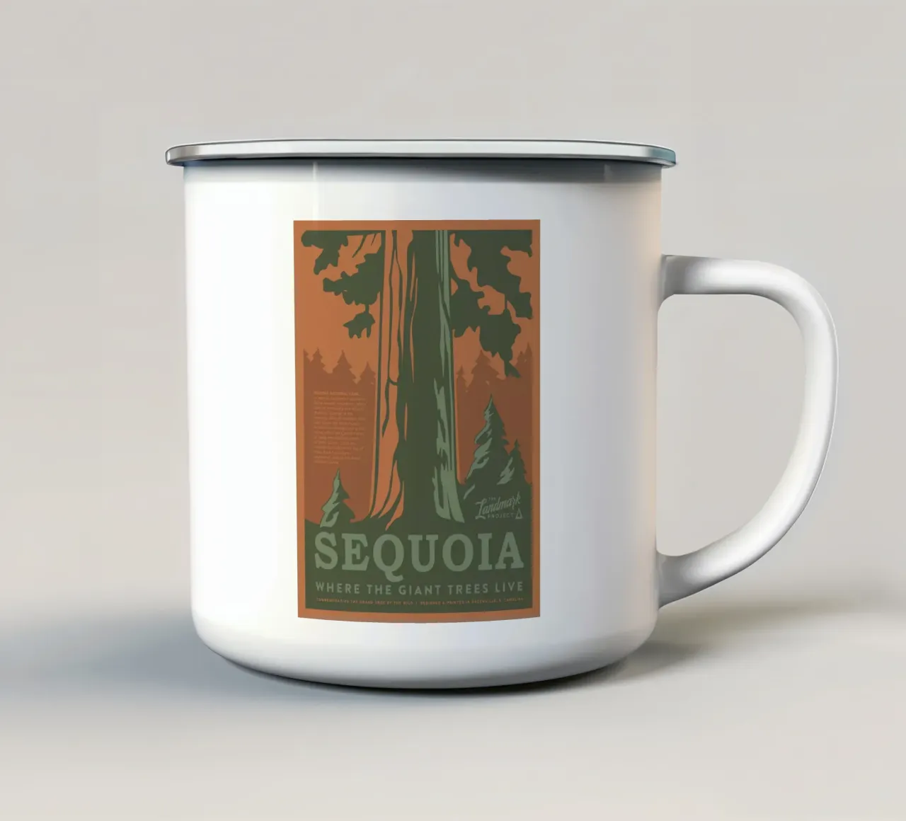 Parco nazionale di Sequoia tazza in smalto da williamsshop