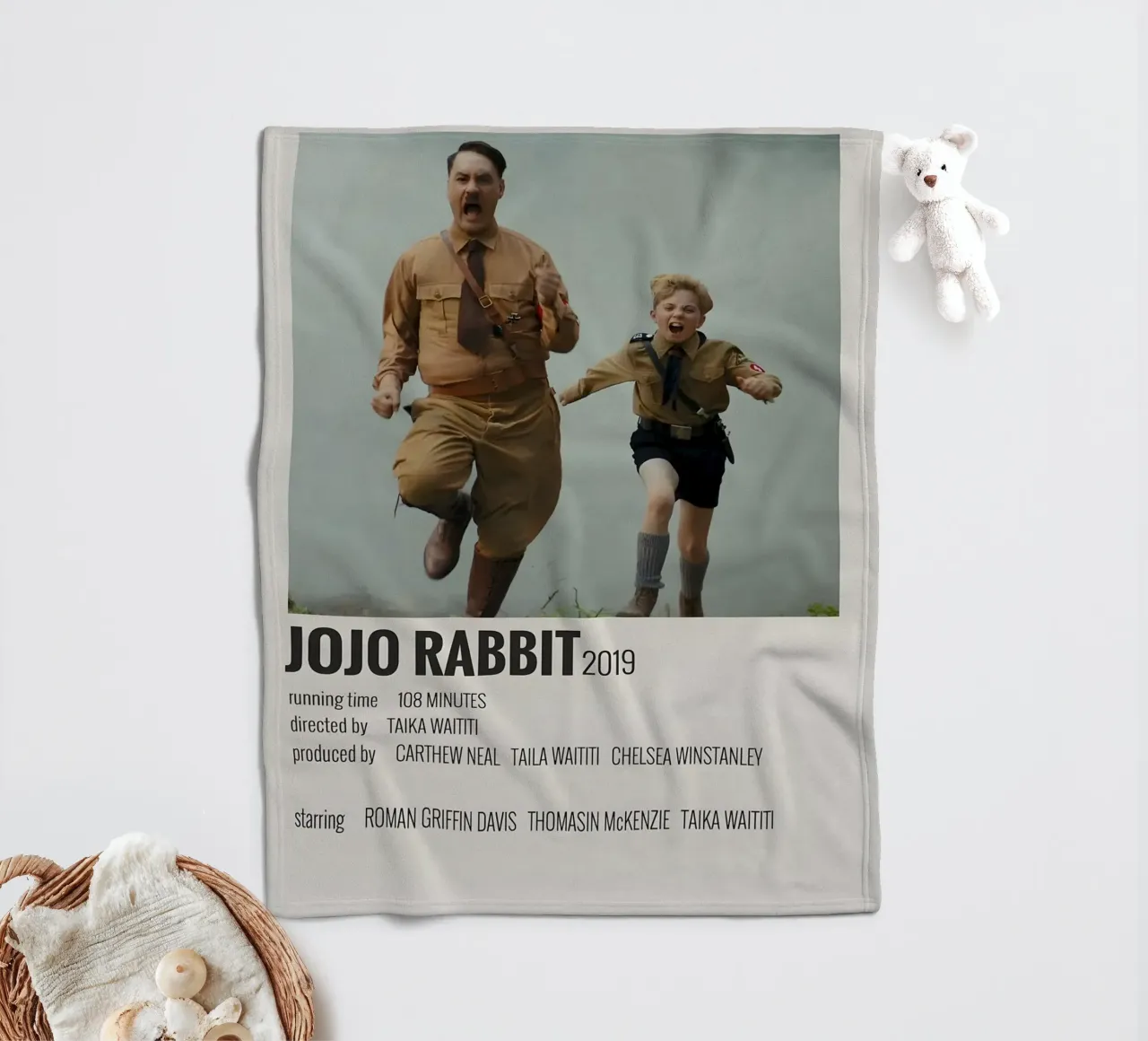 JOJO RABBIT 2019 coperta in pile da MVFminimalist
