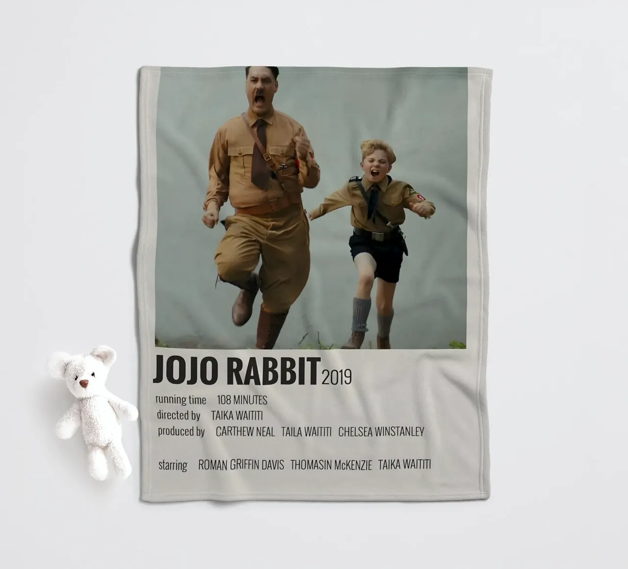 JOJO RABBIT 2019 coperta in pile da MVFminimalist