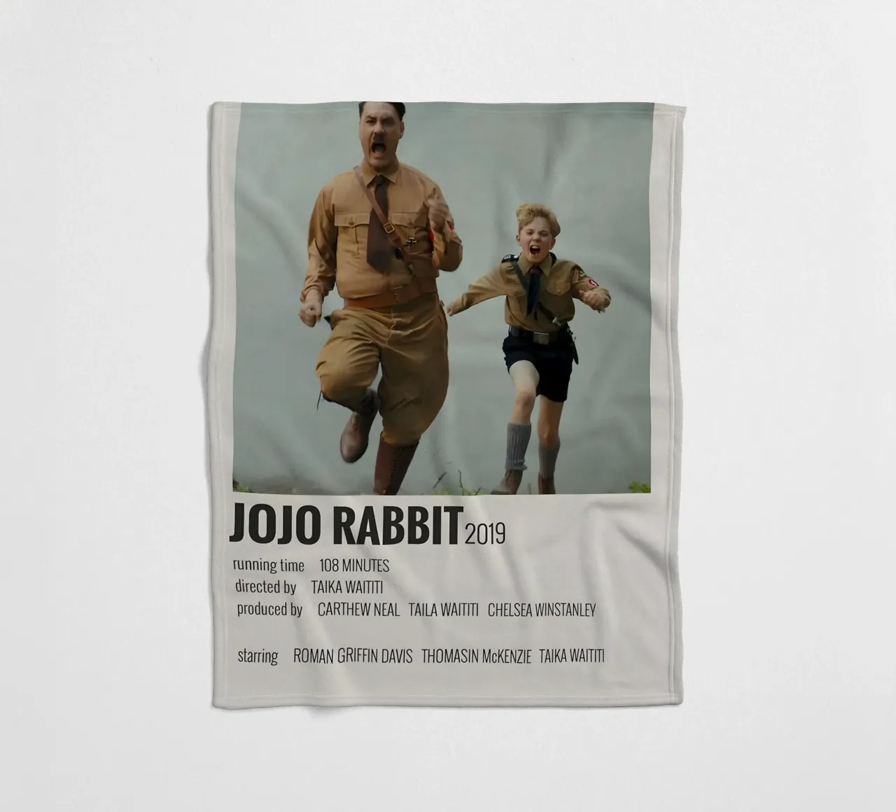JOJO RABBIT 2019 coperta in pile da MVFminimalist