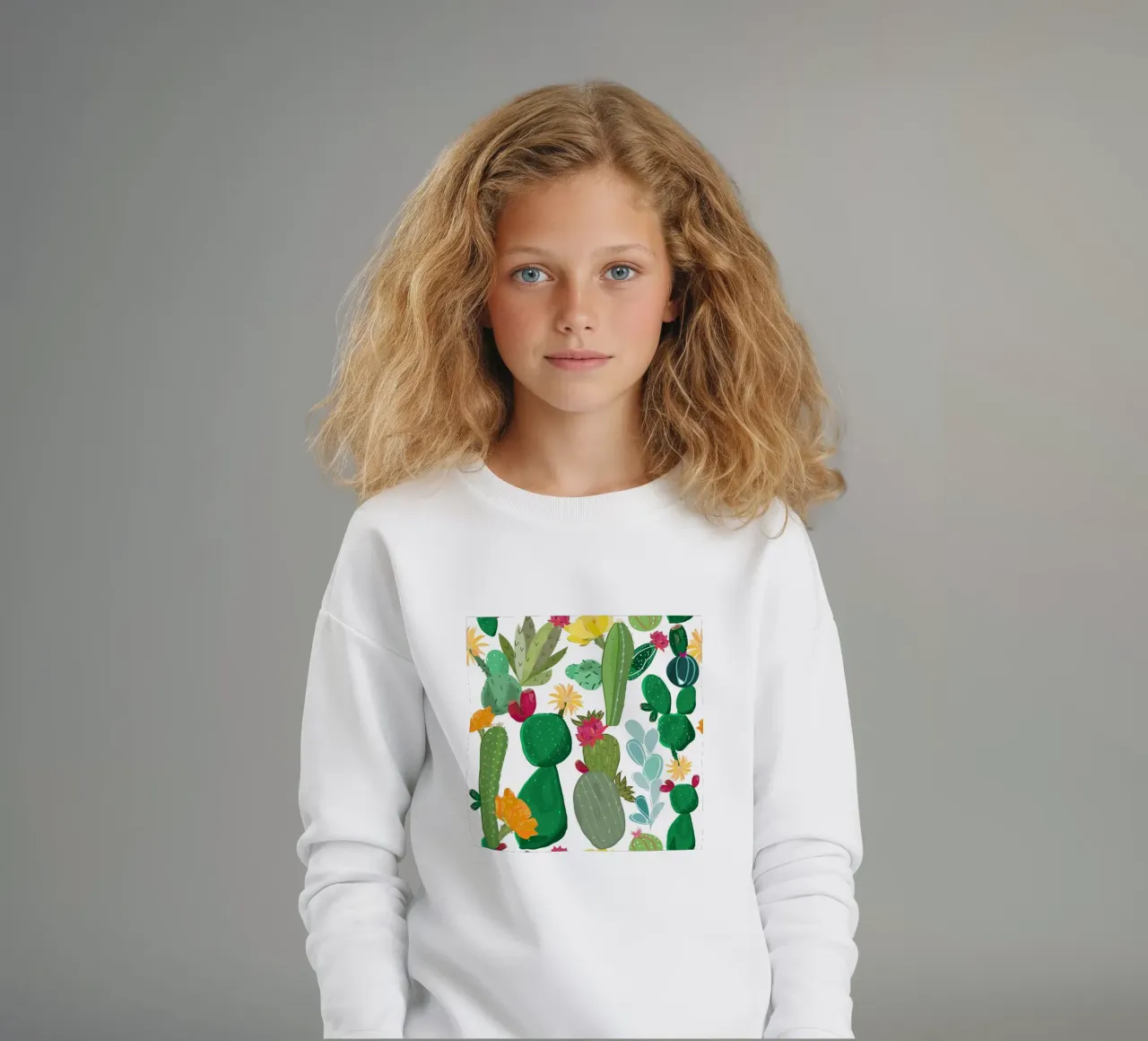 Motivo cactus e succulente felpa bambino da gulsengunel