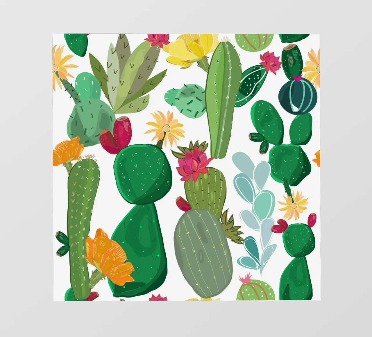 Motivo cactus e succulente telo in pvc da gulsengunel
