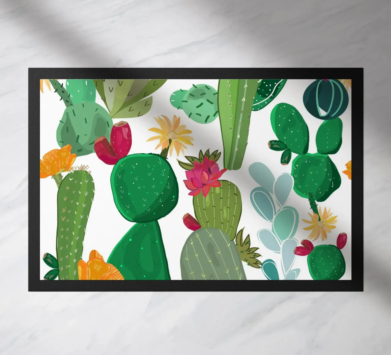 Motivo cactus e succulente zerbino da gulsengunel