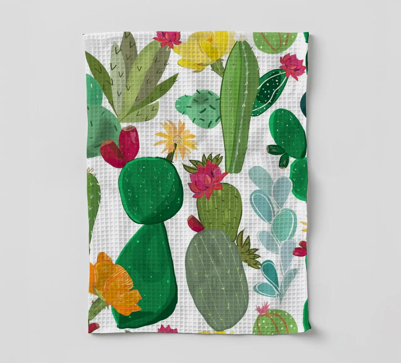 Motivo cactus e succulente canovaccio da cucina da gulsengunel