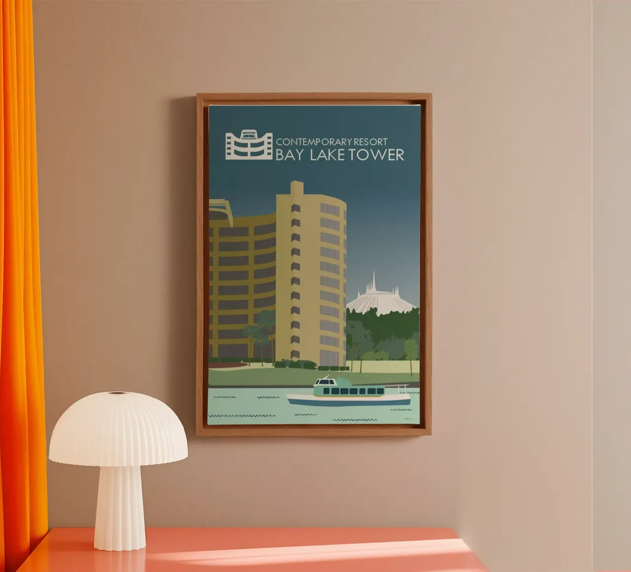 World Bay Lake Tower canvas with Floater frame by williamsshop