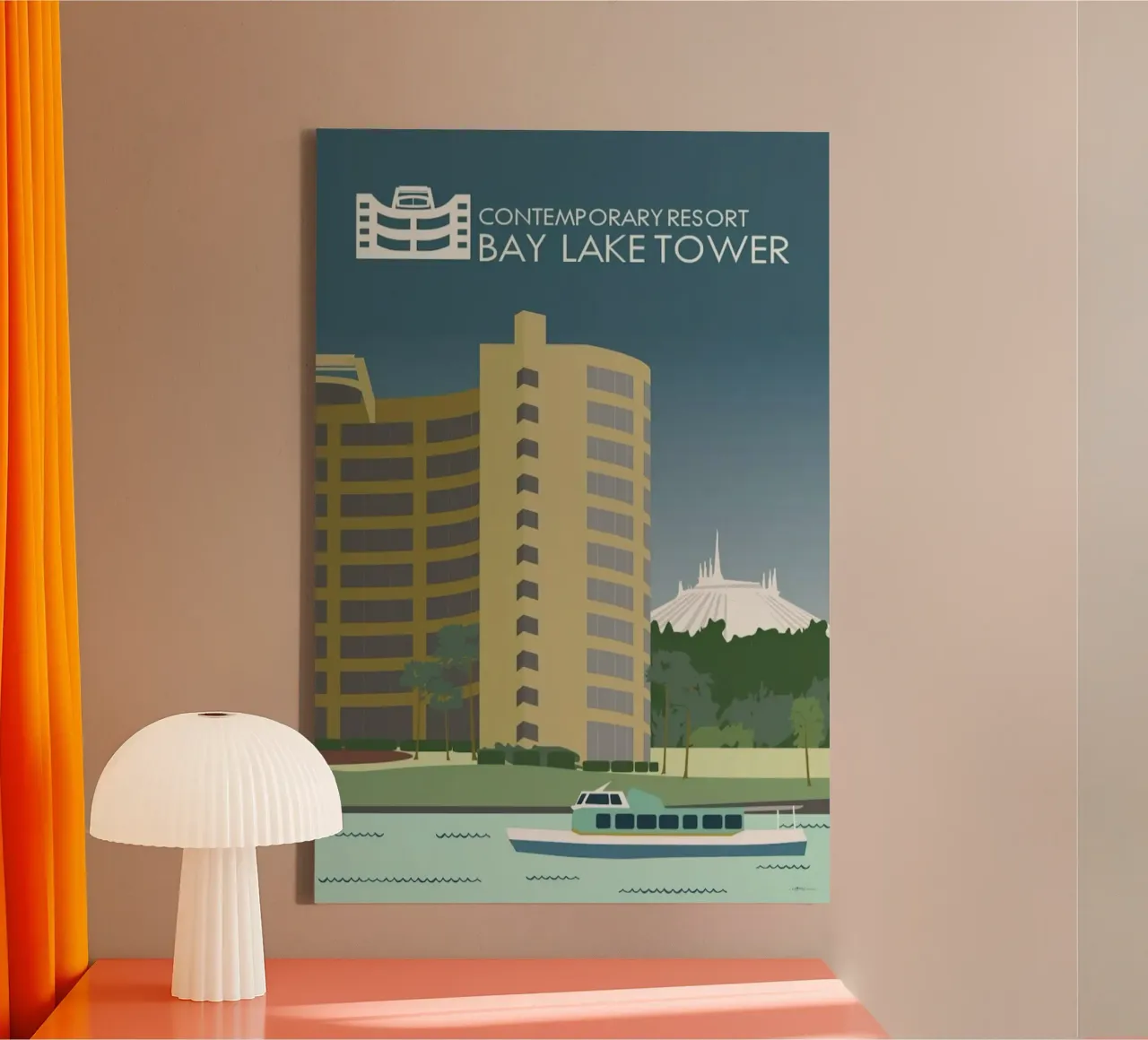 World Bay Lake Tower canvas with Floater frame by williamsshop