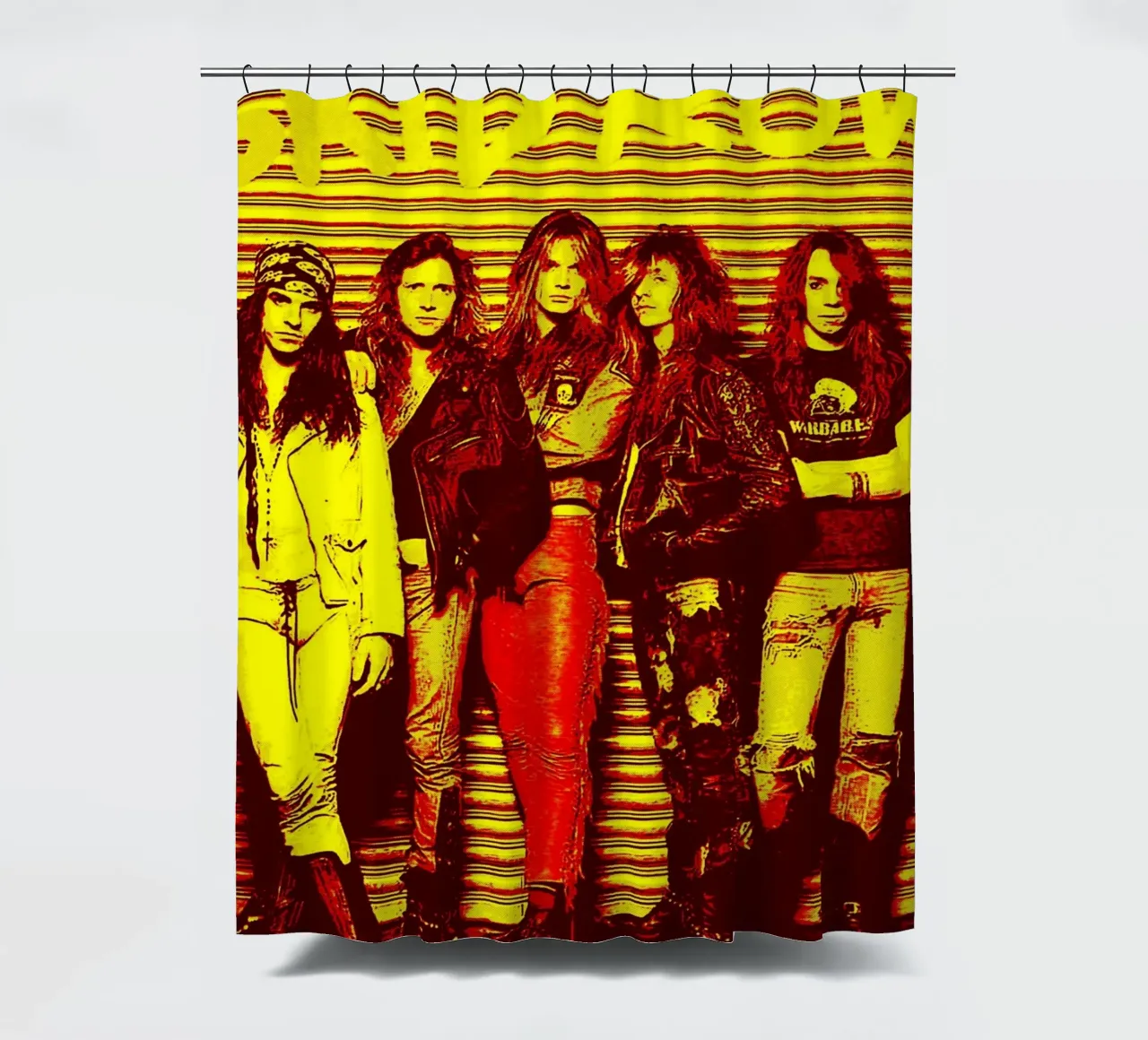 skid row band art shower curtain by vanhesling