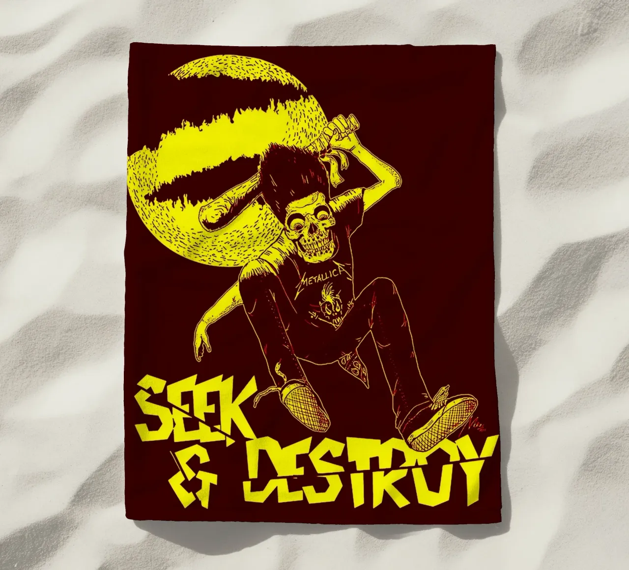 Seek & Destroy beach towel by vanhesling