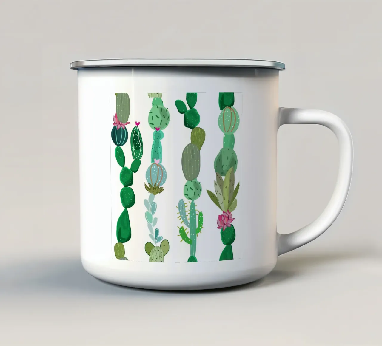 Cactus e succulente tazza in smalto da gulsengunel