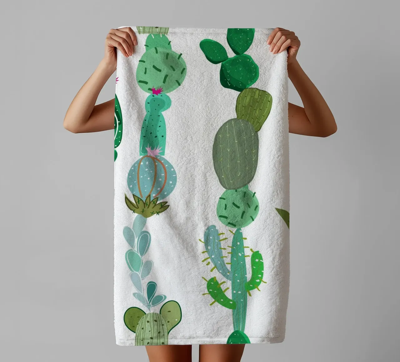 Cactus e succulente asciugamano da bagno da gulsengunel