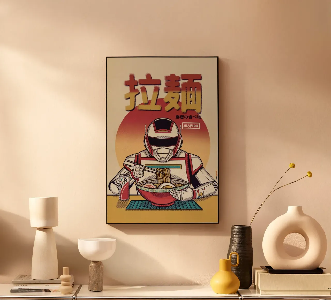 Juspion Eating Ramen alu-dibond by Rafa Gomes