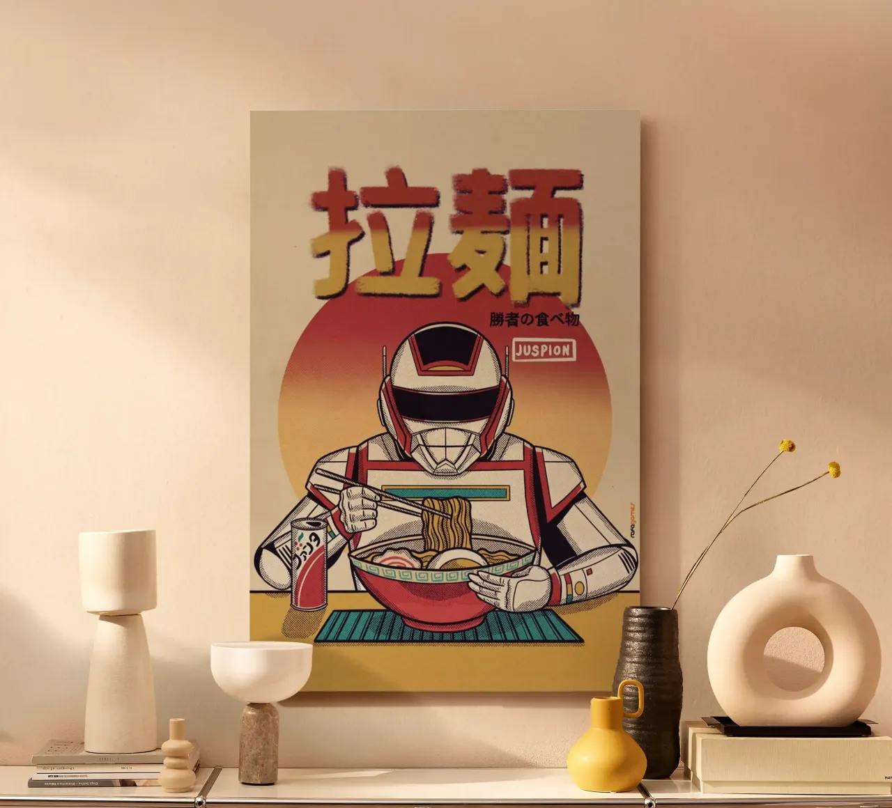 Juspion Eating Ramen alu-dibond by Rafa Gomes
