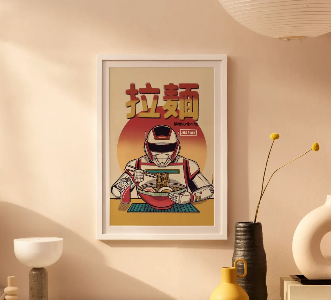 Juspion Eating Ramen poster by Rafa Gomes
