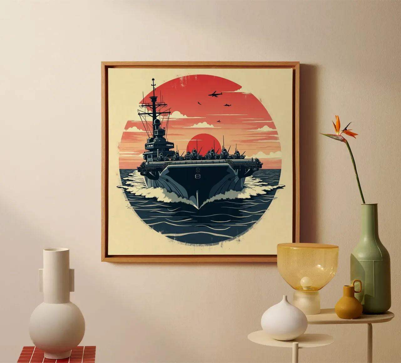 Japans vliegtuig canvas met Baklijst van van hellen