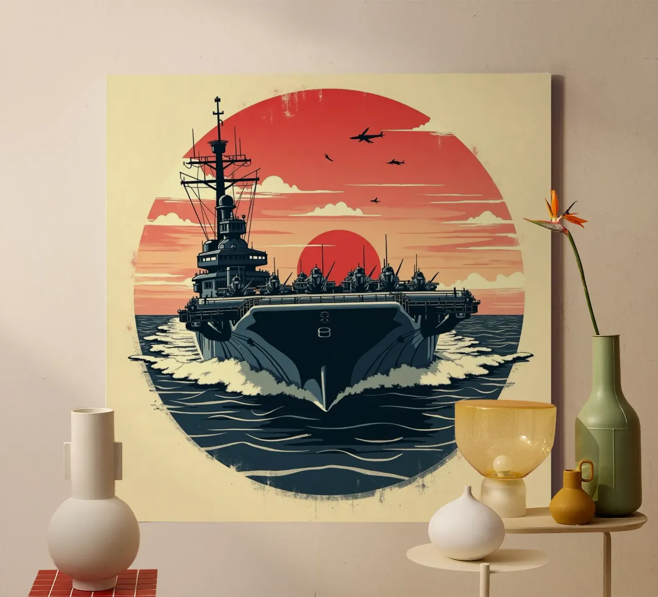 Japans vliegtuig canvas met Baklijst van van hellen