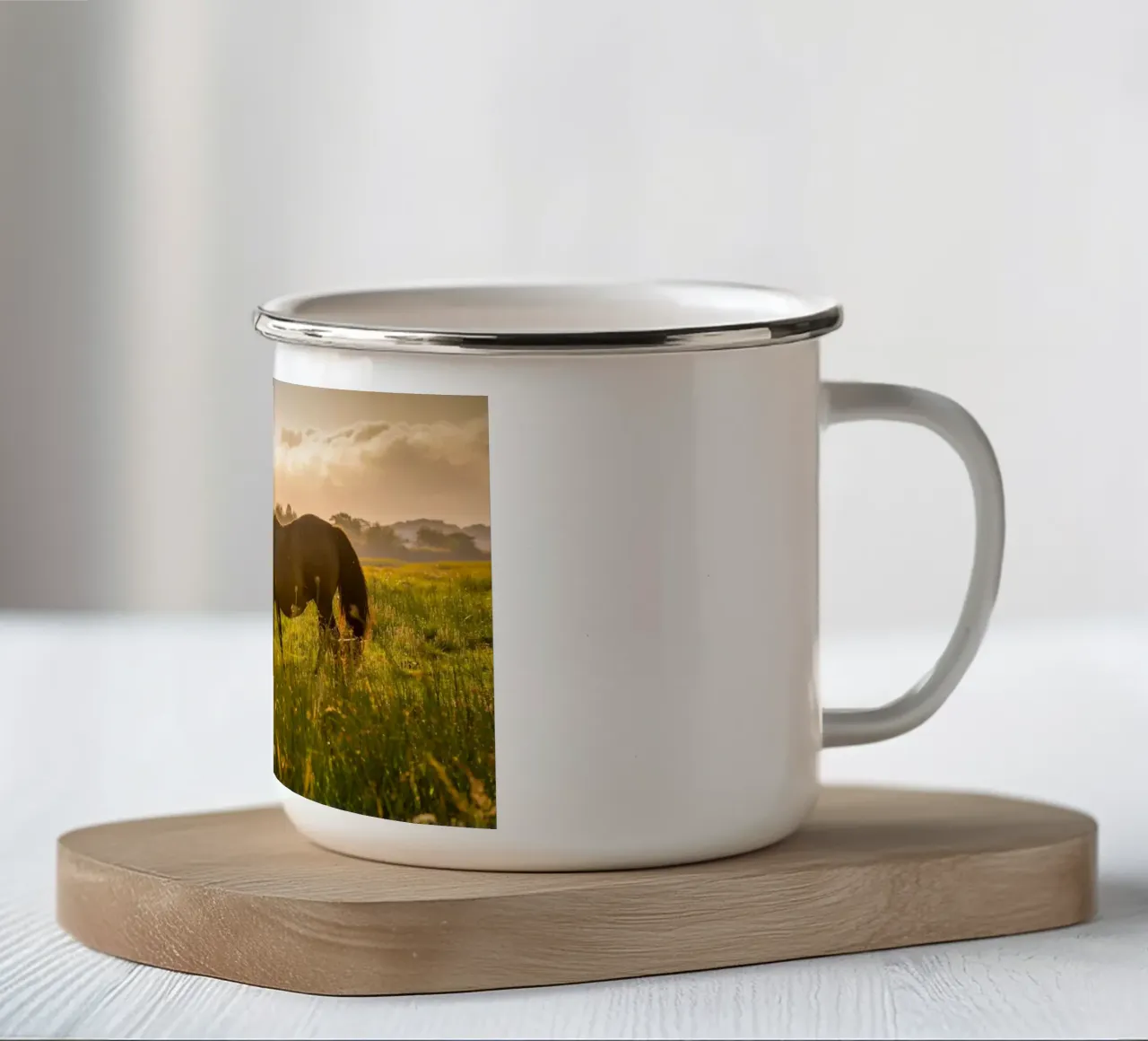 horse in epic field tazza in smalto da Horsire