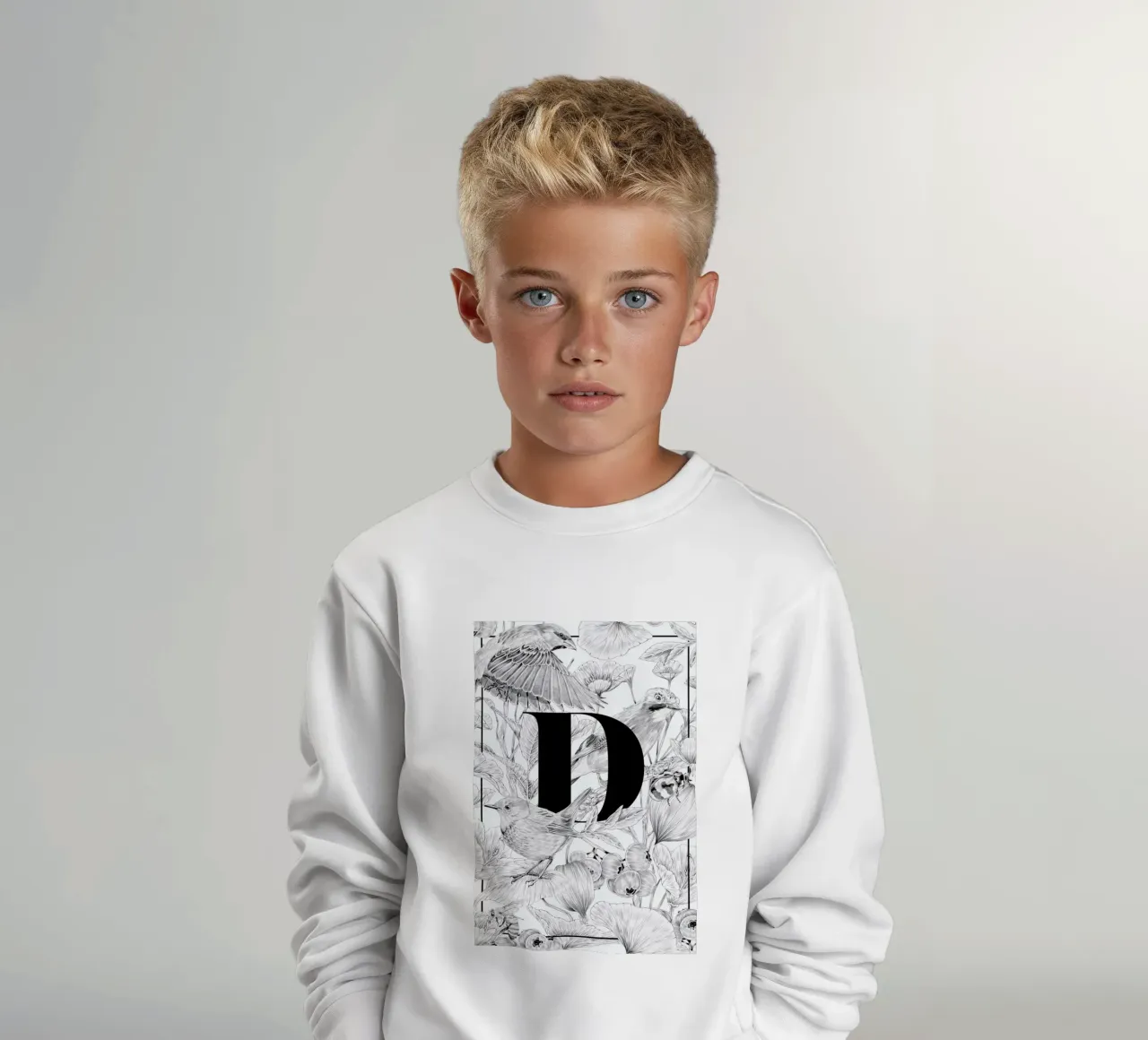 Floral Alphabet D felpa bambino da Faunesque