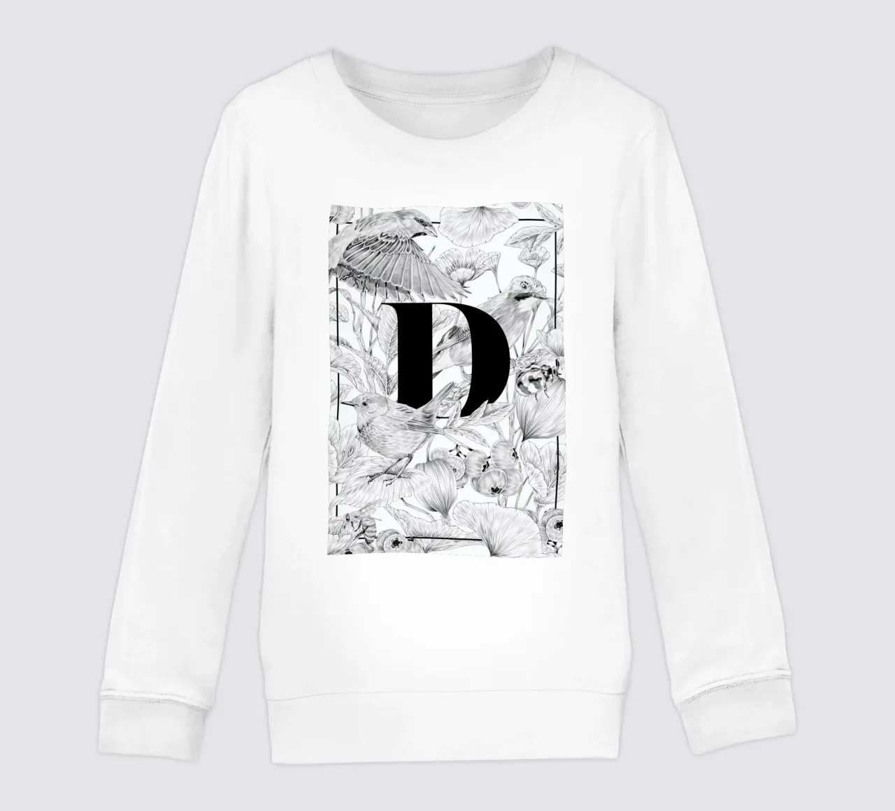 Floral Alphabet D felpa bambino da Faunesque