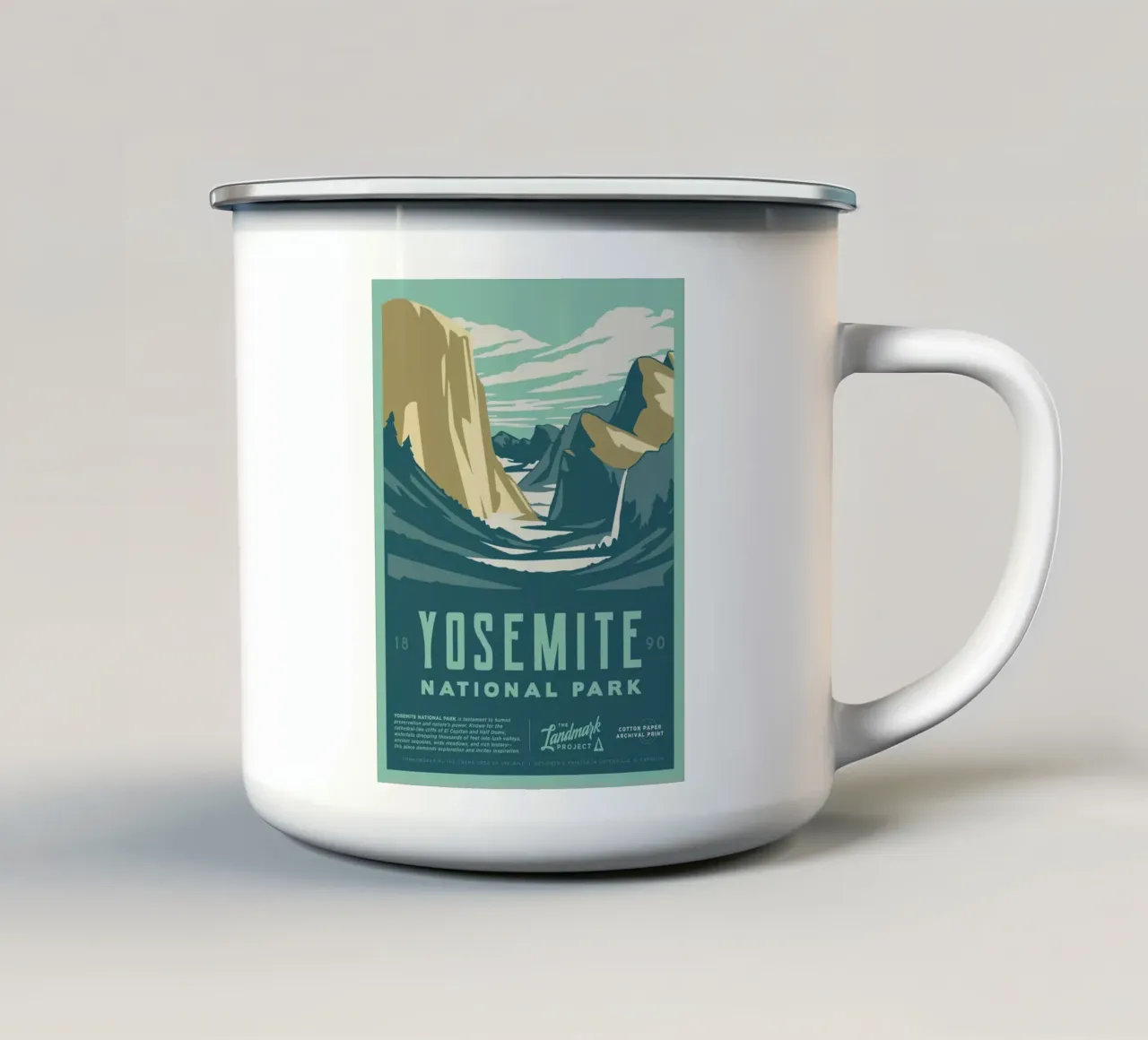 Parco nazionale dello Yosemite tazza in smalto da williamsshop