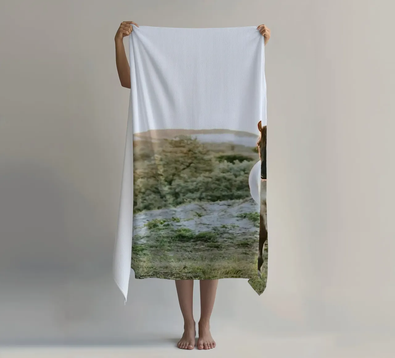 sunlight shrubbery beach towel by Horsire