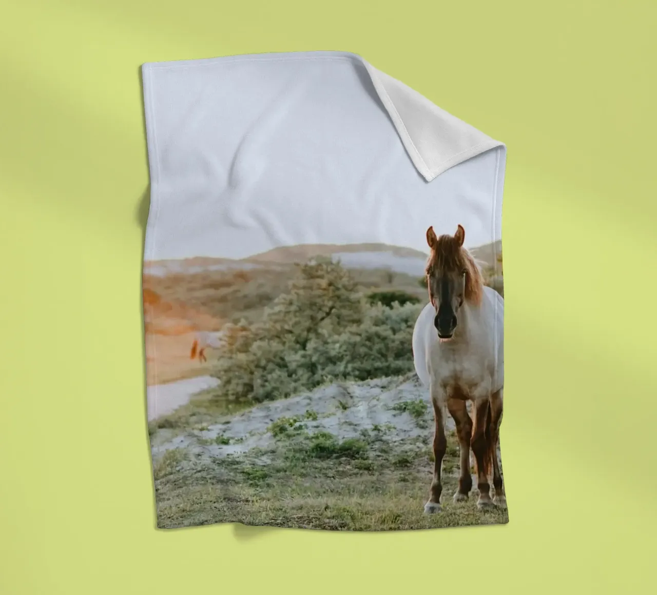 sunlight shrubbery fleece blanket by Horsire