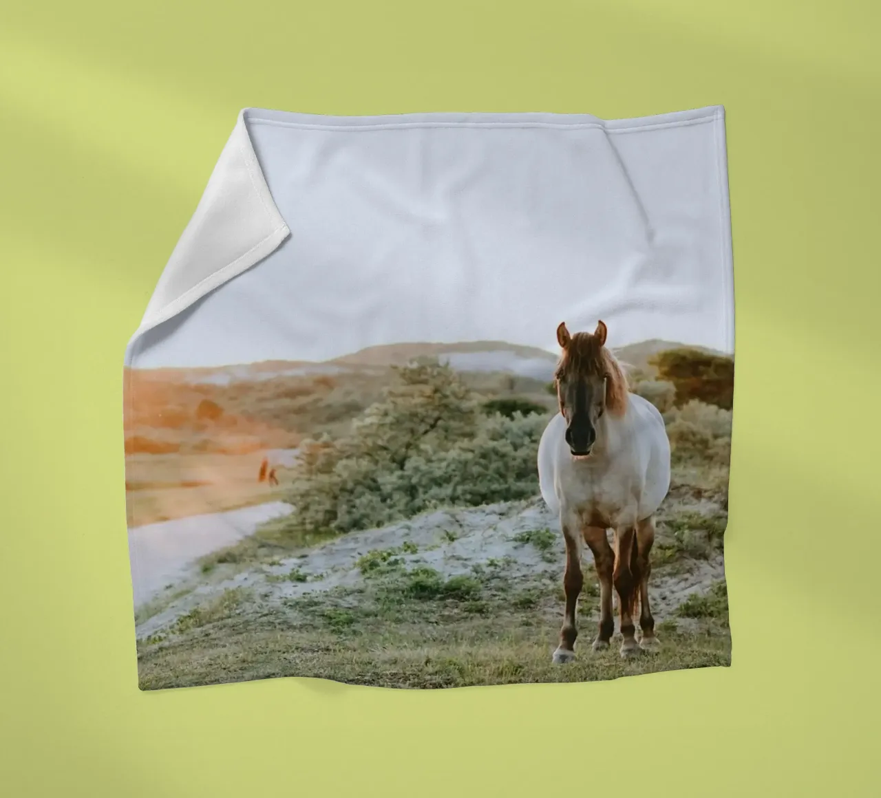 sunlight shrubbery fleece blanket by Horsire