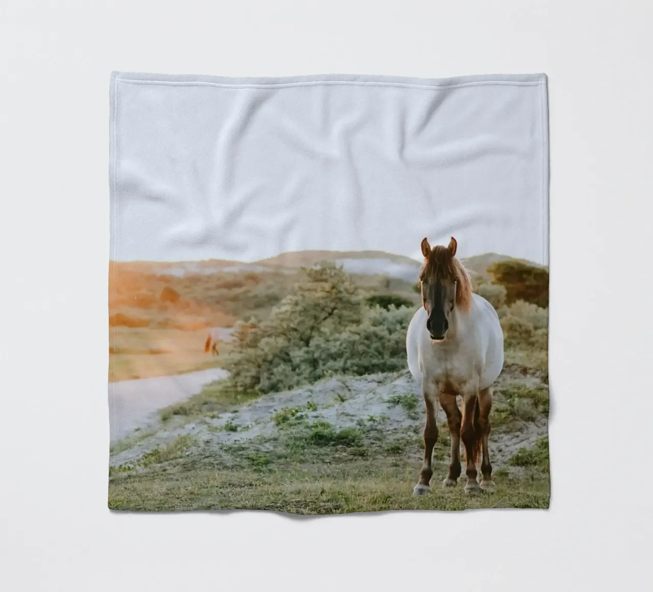 sunlight shrubbery fleece blanket by Horsire