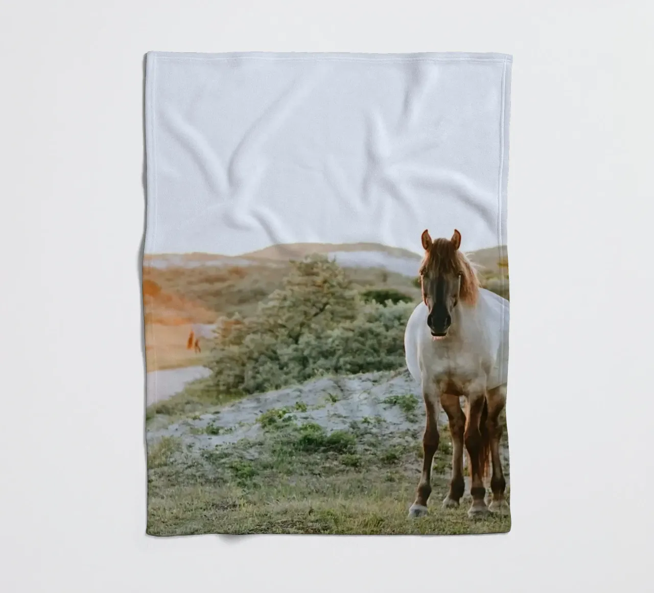 sunlight shrubbery fleece blanket by Horsire