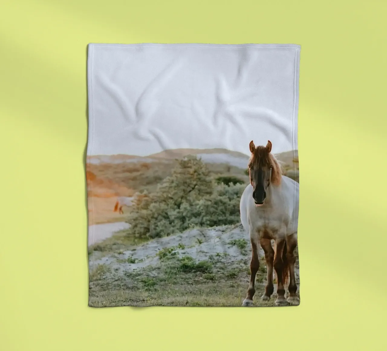 sunlight shrubbery fleece blanket by Horsire