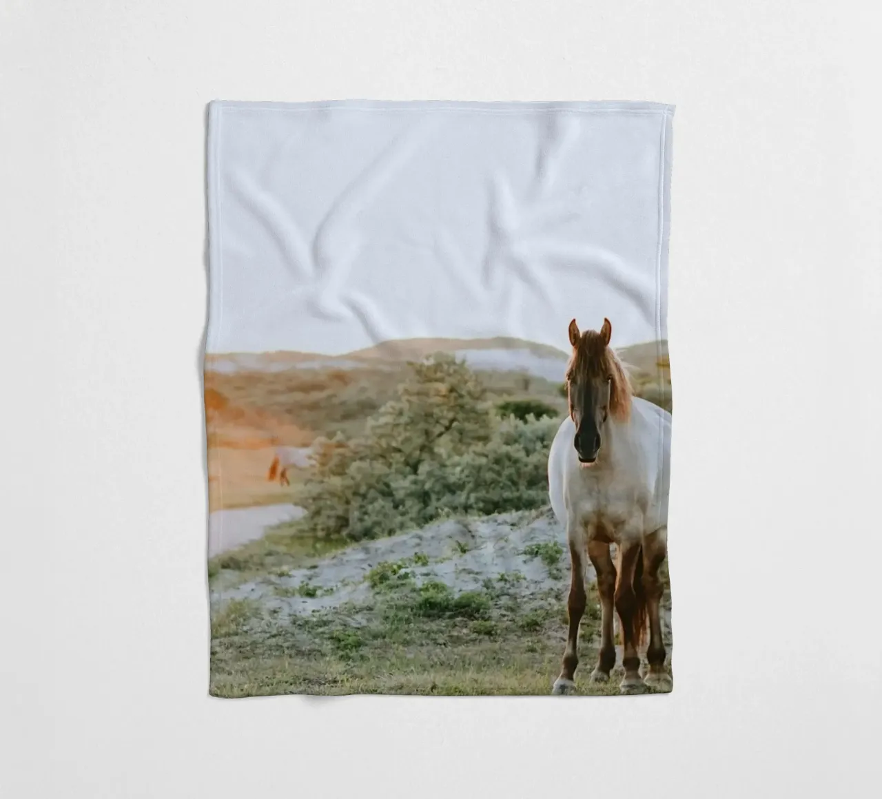 sunlight shrubbery fleece blanket by Horsire