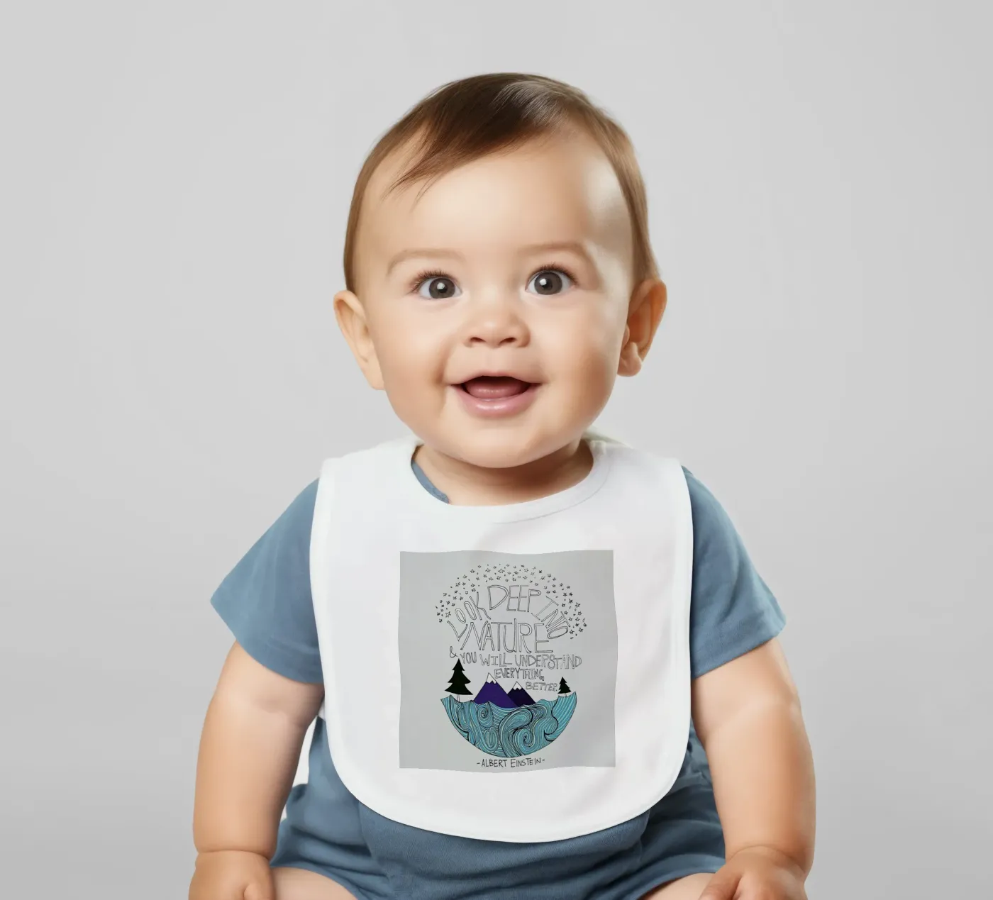 Einstein Nature Babylätzchen von Leah Flores