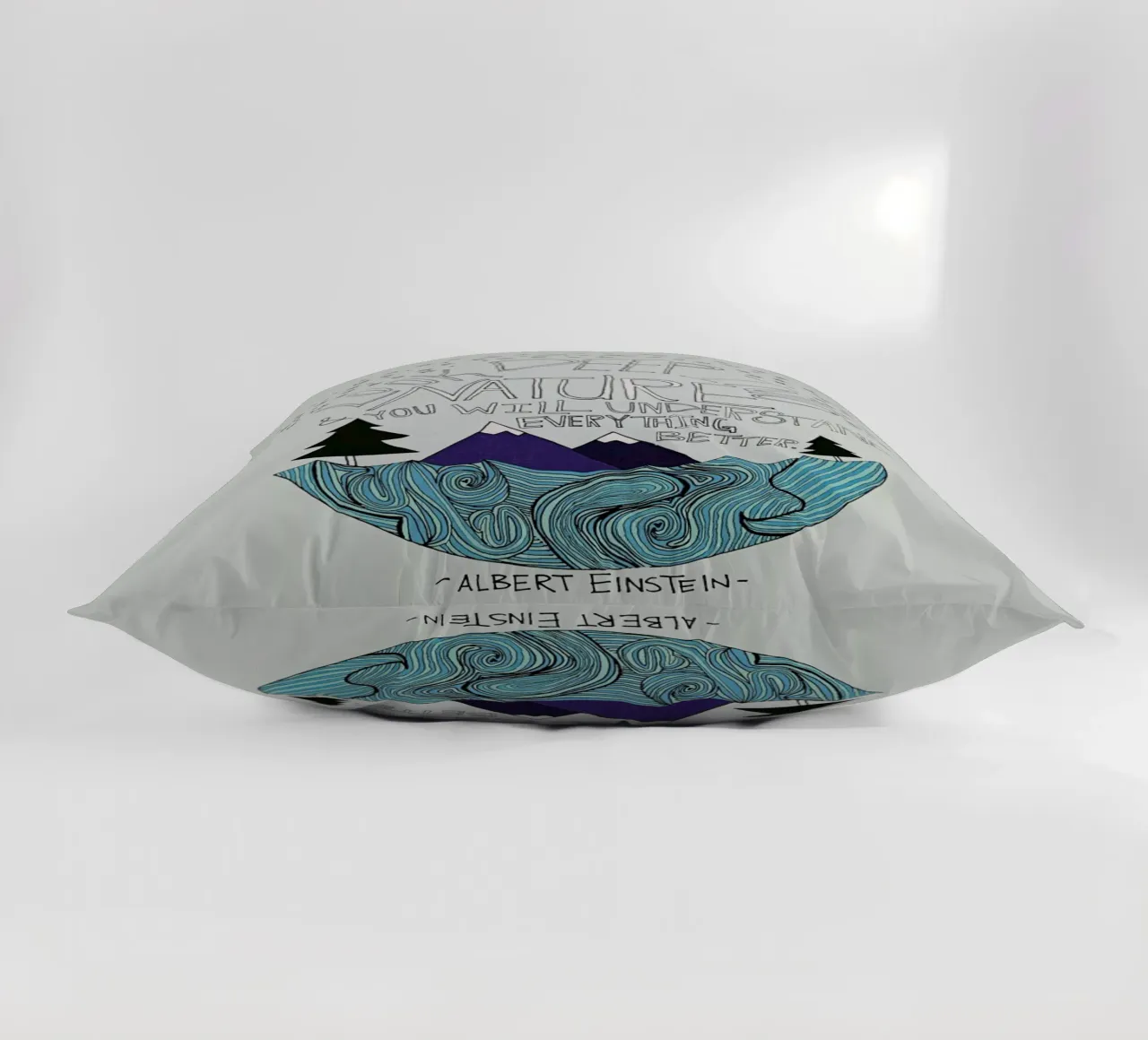 Einstein Nature cuscino da Leah Flores