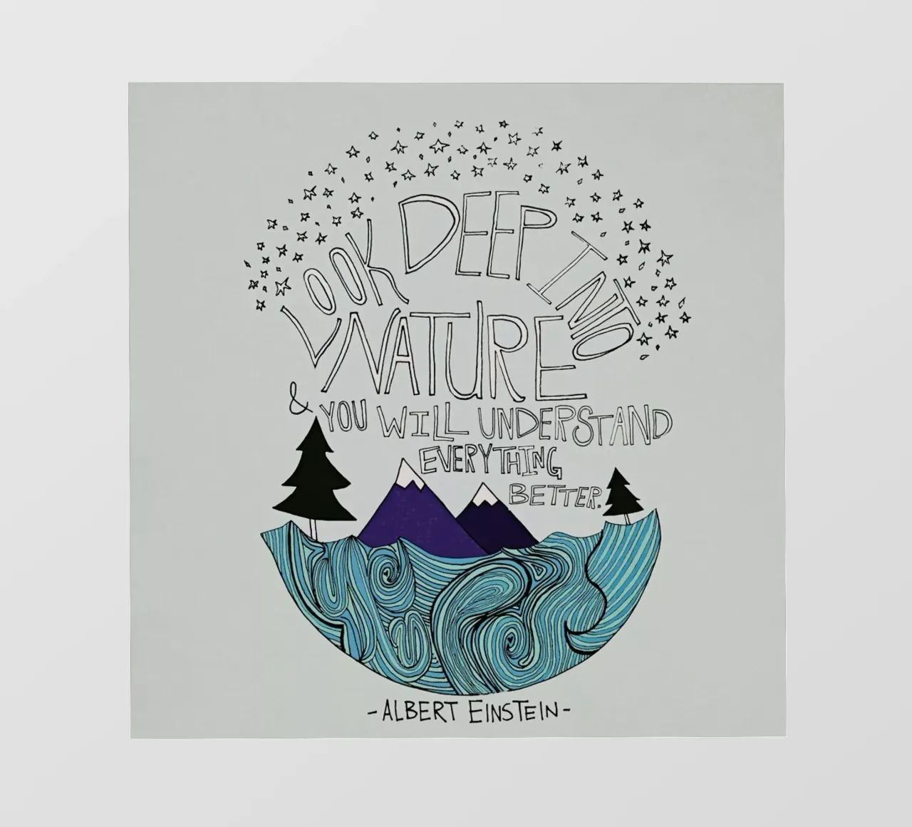 Einstein Nature telo in pvc da Leah Flores