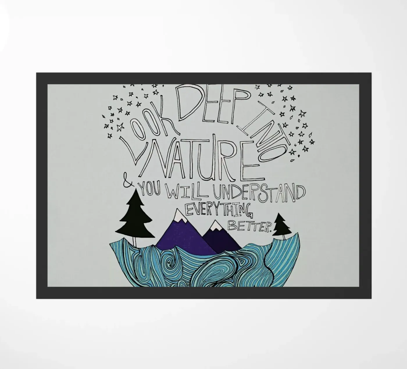 Einstein Nature doormat by Leah Flores