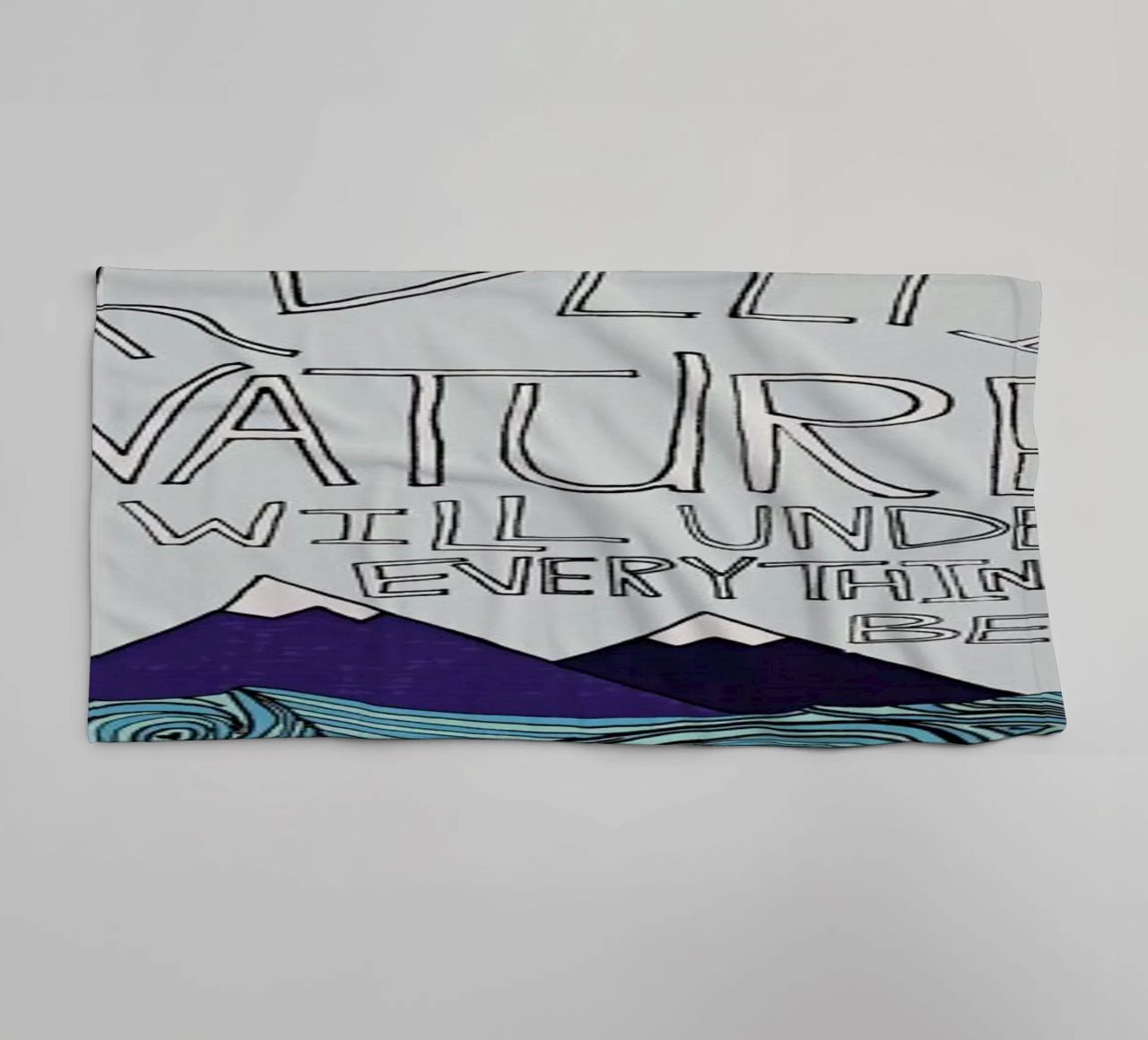 Einstein Nature towel by Leah Flores