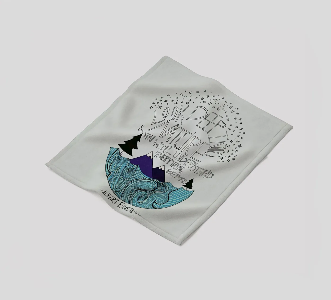 Einstein Nature Fleecedecke von Leah Flores