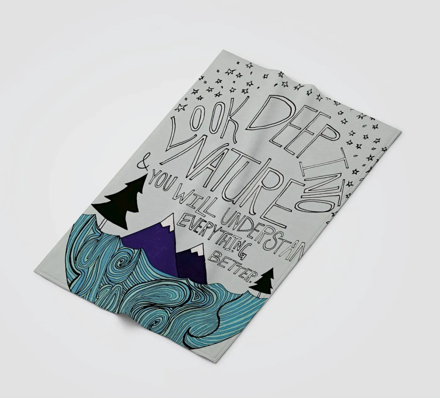 Einstein Nature Fleecedecke von Leah Flores