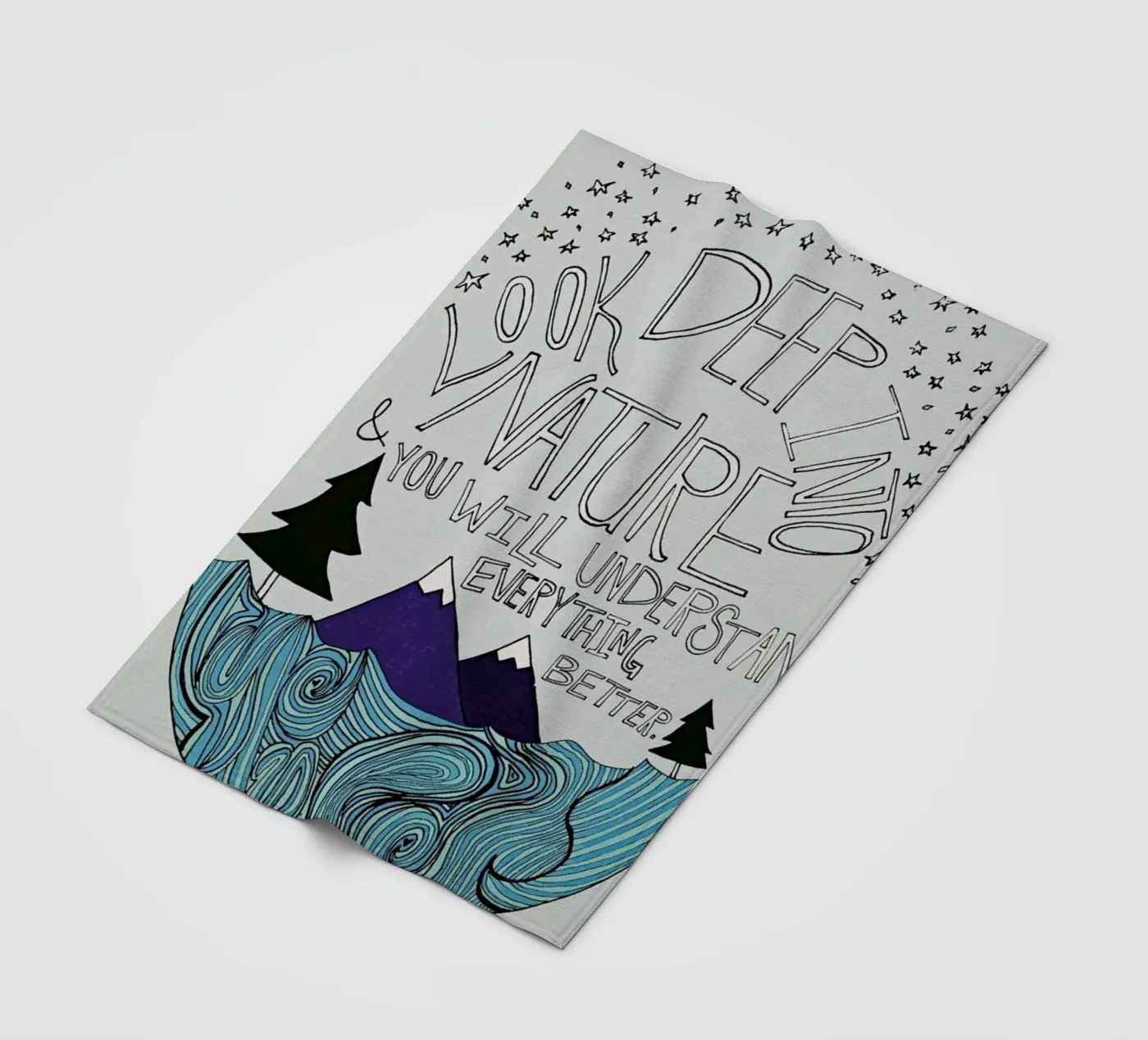 Einstein Nature Fleecedecke von Leah Flores