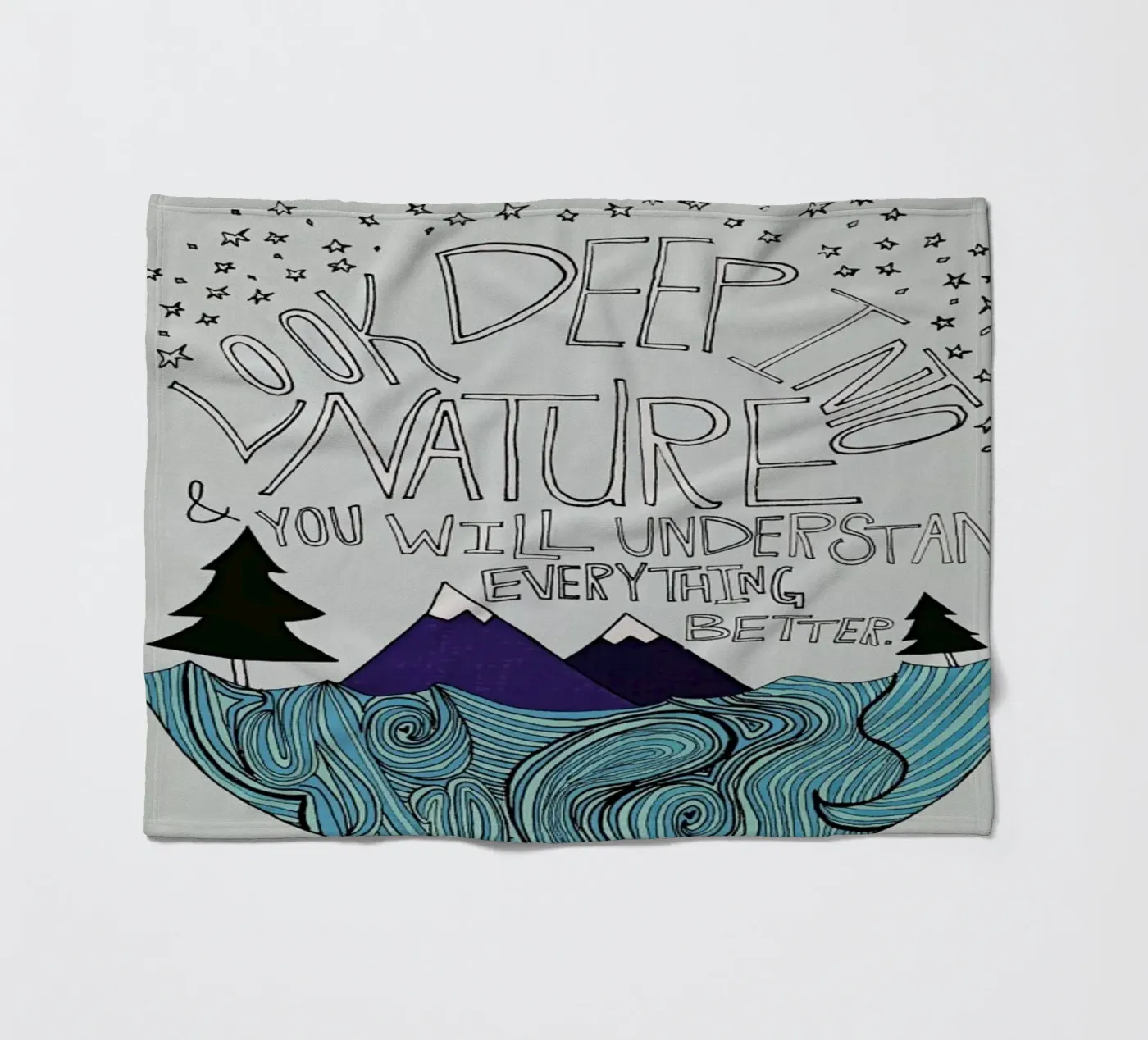 Einstein Nature Fleecedecke von Leah Flores