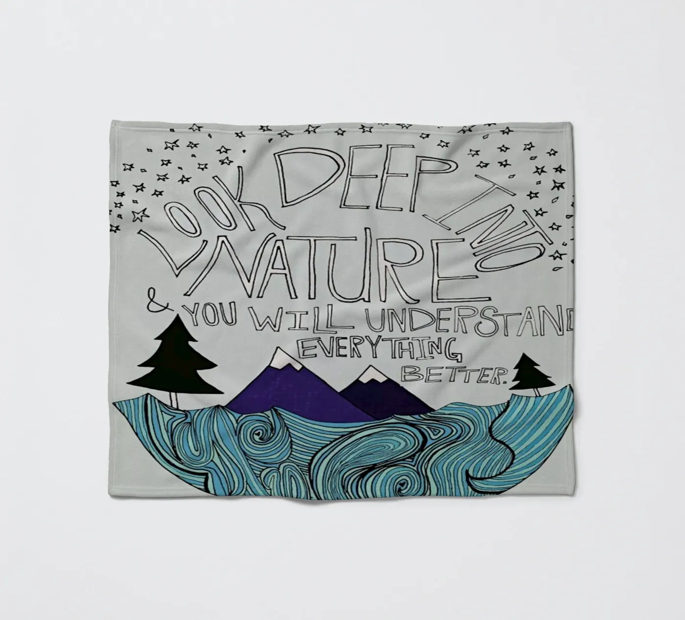 Einstein Nature Fleecedecke von Leah Flores