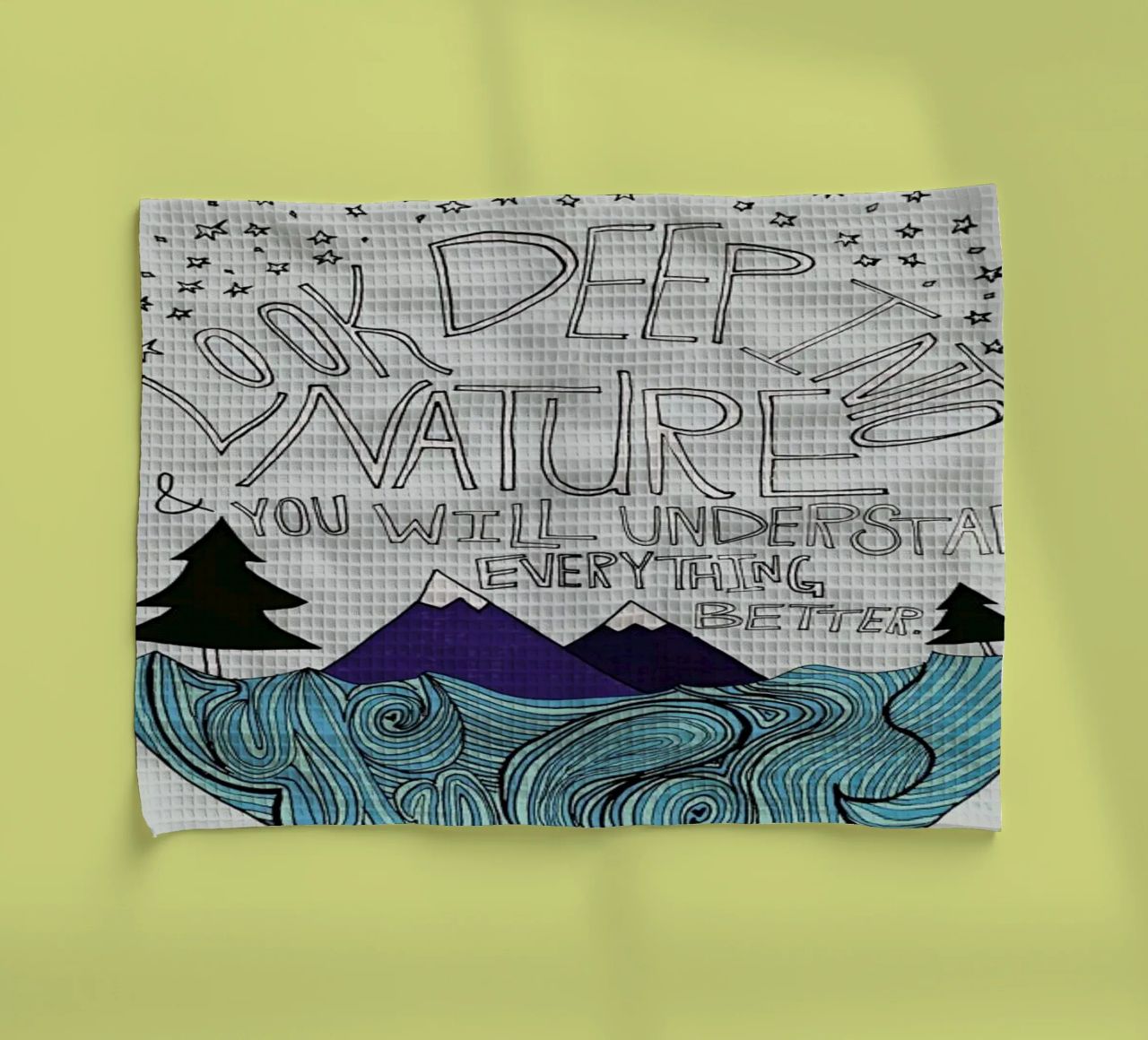 Einstein Nature torchon de Leah Flores